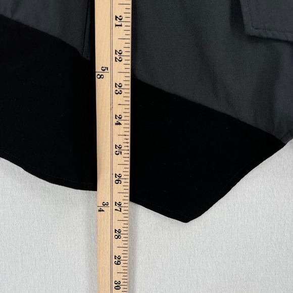 EILEEN FISHER Jacket Womens Large Gray Black Lightweight Washable Stretch Crepe - Picture 14 of 15